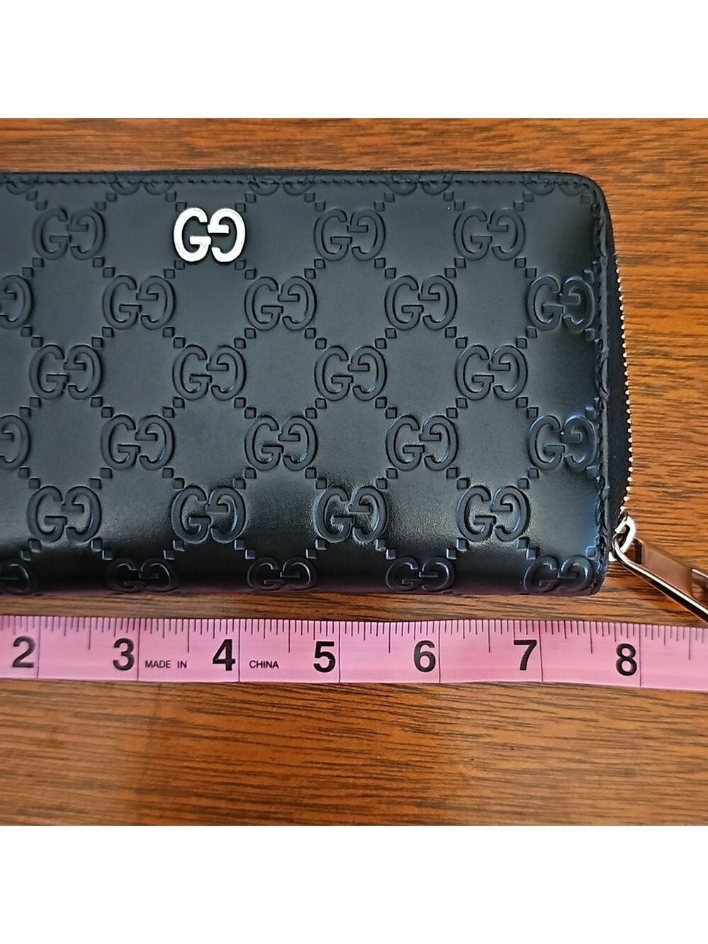 Authentic Gucci Logo Black Continental Wallet - Picture 8 of 11